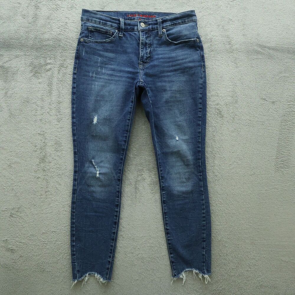 Lucky Brand Jeans Women's Size 4/27A Mid-Rise Ava Skinny 26" Inseam Distressed